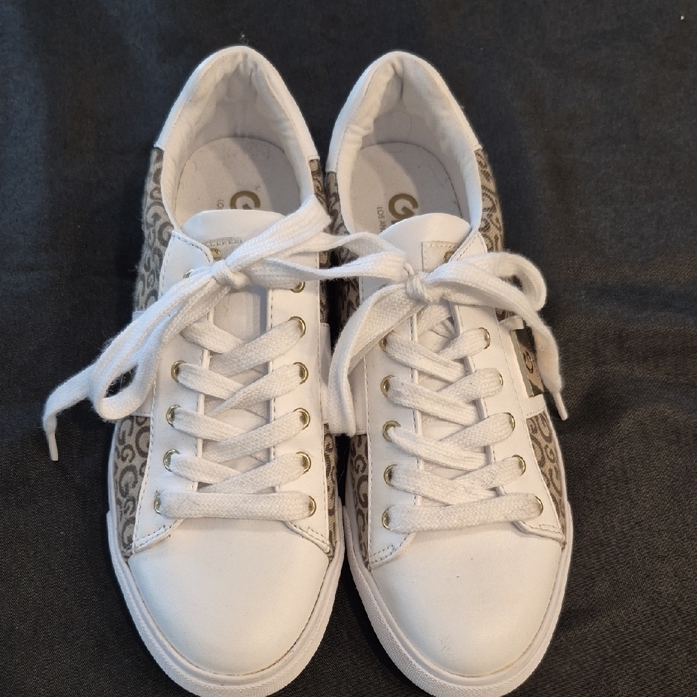 Guess GBG  Women's White and Gold initial Sneakers GGmover9